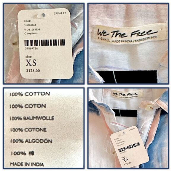 NWT Free People We The Free Washed Away Plaid Top - Picture 13 of 16